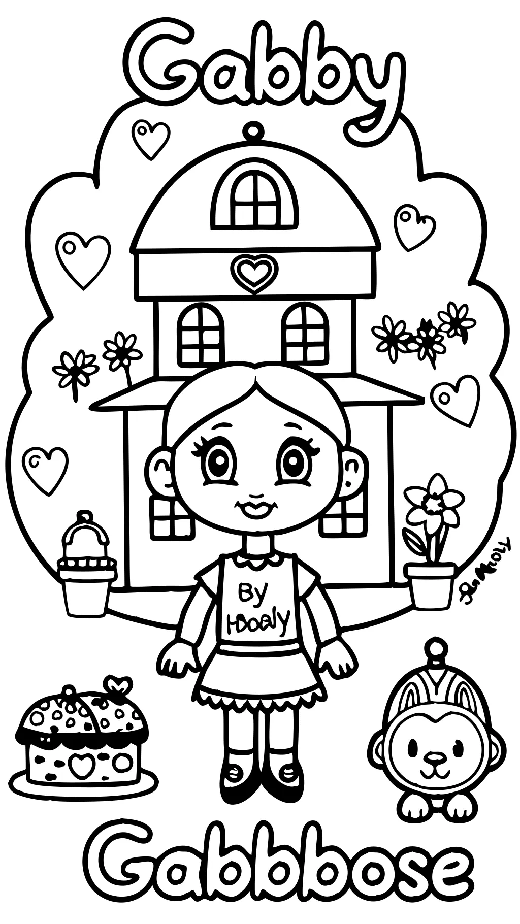 gabby dollhouse coloring pages printable